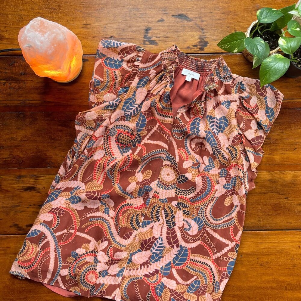 A.L.C. Hayley Silk-Blend Top Size 2